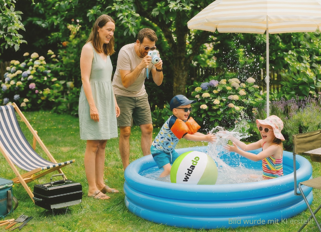 Familie im Sommergarten – Second Hand auf WIDADO
